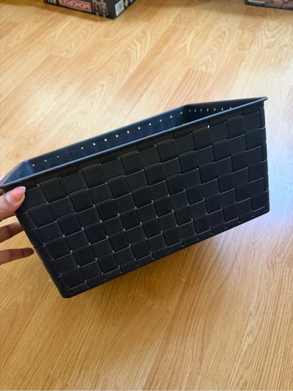 Black Woven Storage Basket